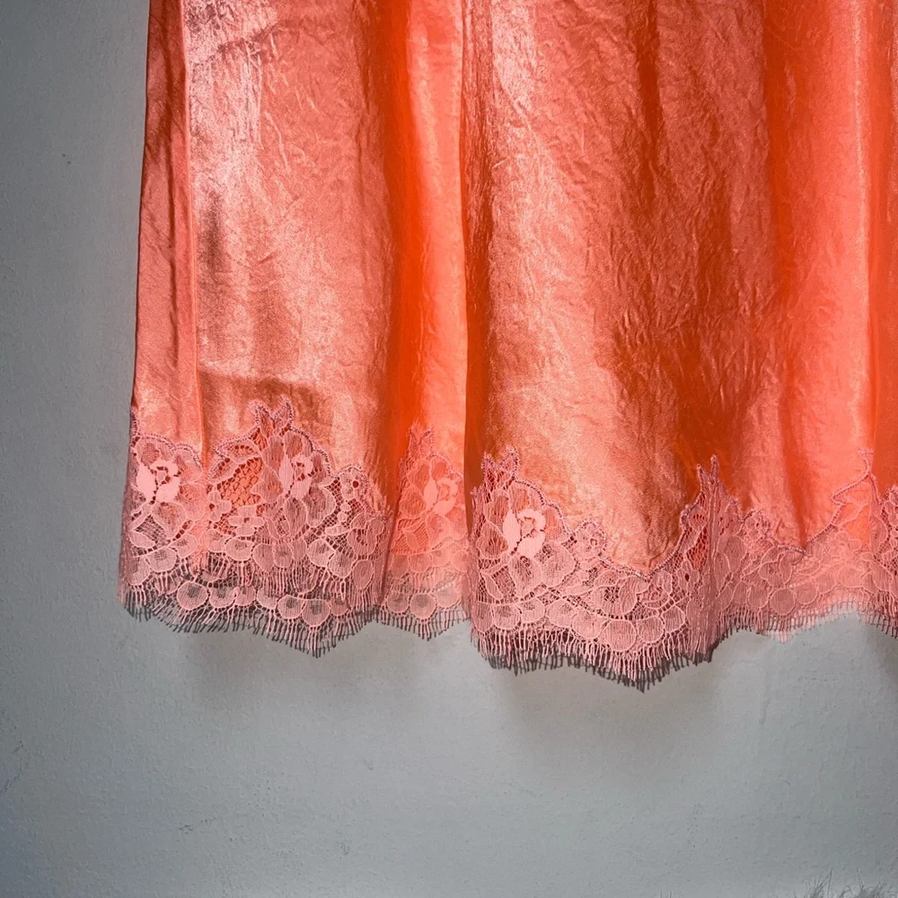 JCrew Gwen lace-trim slip skirt in textured satin NWT size XL - Picture 5 of 9